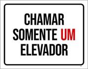 Kit 3 Placas Chamar Somente Um Elevador