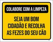 Kit 3 Placas Colabore Limpeza Seja Bom Cidadão Recolha 36X46 - Sinalizo