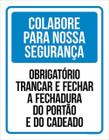 Kit 3 Placas Colebore Segurança Trancar Fechadura Cadeado