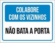 Kit 3 Placas Colebore Vizinhos Não Bata A Porta 36X46