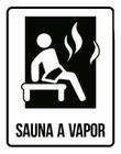 Kit 3 Placas Condomínio Ambiente Sauna À Vapor