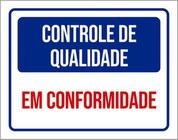 Kit 3 Placas Controle Qualidade Em Conformidade 36X46