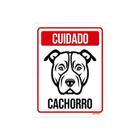 Kit 3 Placas Cuidado Cachorro Pitbull