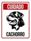 Kit 3 Placas Cuidado Cachorro Vertical Pb 36X46