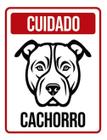 Kit 3 Placas Cuidado Cachorro Vertical Pb 36X46