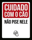 Kit 3 Placas Cuidado Cão Não Pise Nele Shih Tzu 36X46