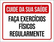 Kit 3 Placas Cuide Saúde Faça Exercício Físicos