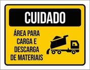 Kit 3 Placas De Área Carga Descarga Caminhões 36X46