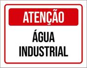 Kit 3 Placas De Atenção Água Industrial 36X46