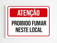 Kit 3 Placas de aviso atenção proibido fumar neste local a4 - Mago das Camisas