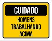 Kit 3 Placas De Cuidado Homens Trabalhando Acima 36X46