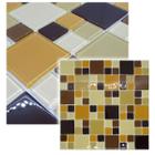 Kit 3 Placas De Pastilha De Vidro Para Cozinha Banheiro Piscina Cristal Preta Marrom Verde Grande 30x30cm Diversas Cores - La Bella Griffe