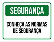 Kit 3 Placas De Segurança Conheça As Normas 36X46