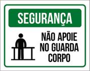 Kit 3 Placas De Segurança - Não Apoie No Guarda Corpo