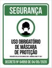 Kit 3 Placas De Segurança - Uso Obrigatório De Máscara