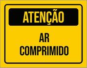 Kit 3 Placas De Sinalização - Atenção Ar Comprimido