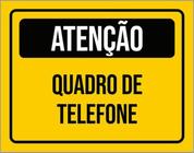 Kit 3 Placas De Sinalização - Atenção Quadro De Telefone