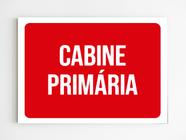 kit 3 Placas de sinalização cabine primária aviso mdf - Mago das Camisas