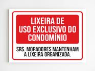 Placa Aviso Jogue o Lixo na Lixeira - Afonso Adesivos