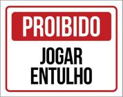 Kit 3 Placas De Sinalização - Proibido Jogar Entulho