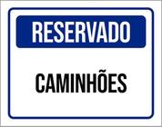 Kit 3 Placas De Sinalização - Reservado Caminhões