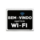 Kit 3 Placas Decorativa - Bem Vindo Aqui Tem Wi-Fi