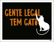 Kit 3 Placas Decorativa - Gente Legal Tem Gato