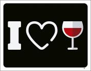 Kit 3 Placas Decorativa - I Love Wine Eu Amo Vinho