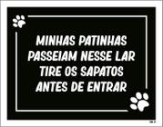 Kit 3 Placas Decorativa - Minhas Patinhas Passeiam Nesse Lar