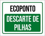 Kit 3 Placas Ecoponto Descarte De Pilhas