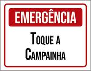 Kit 3 Placas Emergência Toque Campainha 36X46