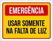 Kit 3 Placas Emergência Usar Somente Falta Luz 36X46