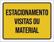 Kit 3 Placas Estacionamento Visitas Material 36X46