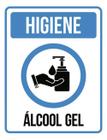 Kit 3 Placas Higiene Álcool Gel Ícone ul 36X46