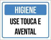 Kit 3 Placas Higiene Use Touca E Avental