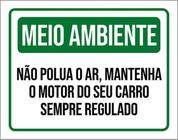 Kit 3 Placas Meio Ambiente Não Polua Ar