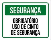 Kit 3 Placas Obrigatório Uso De Cinto De Segurança 36X46