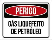 Kit 3 Placas Perigo Gás Liquefeito Petróleo 36X46