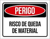 Kit 3 Placas Perigo Risco De Quedade Material