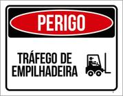 Kit 3 Placas Perigo Tráfego Empilhadeira 36X46