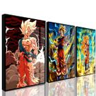 Kit 3 Placas/Quadros Dragon Ball Goku 21x29