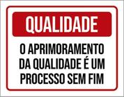 Kit 3 Placas Qualidade Aprimoramento Processo Sem Fim 36X46