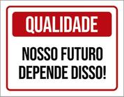 Kit 3 Placas Qualidade Nosso Futuro Depende Disso 36X46