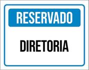 Kit 3 Placas Reservado Diretoria Azul