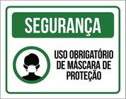 Kit 3 Placas Segurança Obrigatório Máscara Proteção H 36X46