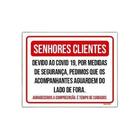 Kit 3 Placas Senhores Clientes Acompanhantes Lado De Fora