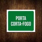 Kit 3 Placas Sinalização Ambiente Porta Corta-Fogo