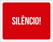Kit 3 Placas Sinalização Ambiente Silêncio