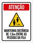 Kit 3 Placas Sinalização - Atenção Mantenha Distância