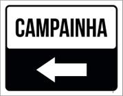 Kit 3 Placas Sinalização Campainha Lado Esquerdo